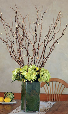 Battery Operated Natural Twig Branch - 50 LED's 39 Inch Tall